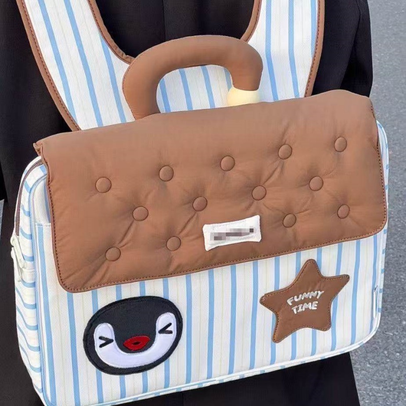 Laptop Backpack 15.6 - 핑구 펭귄 백팩 니치 디자인 여성