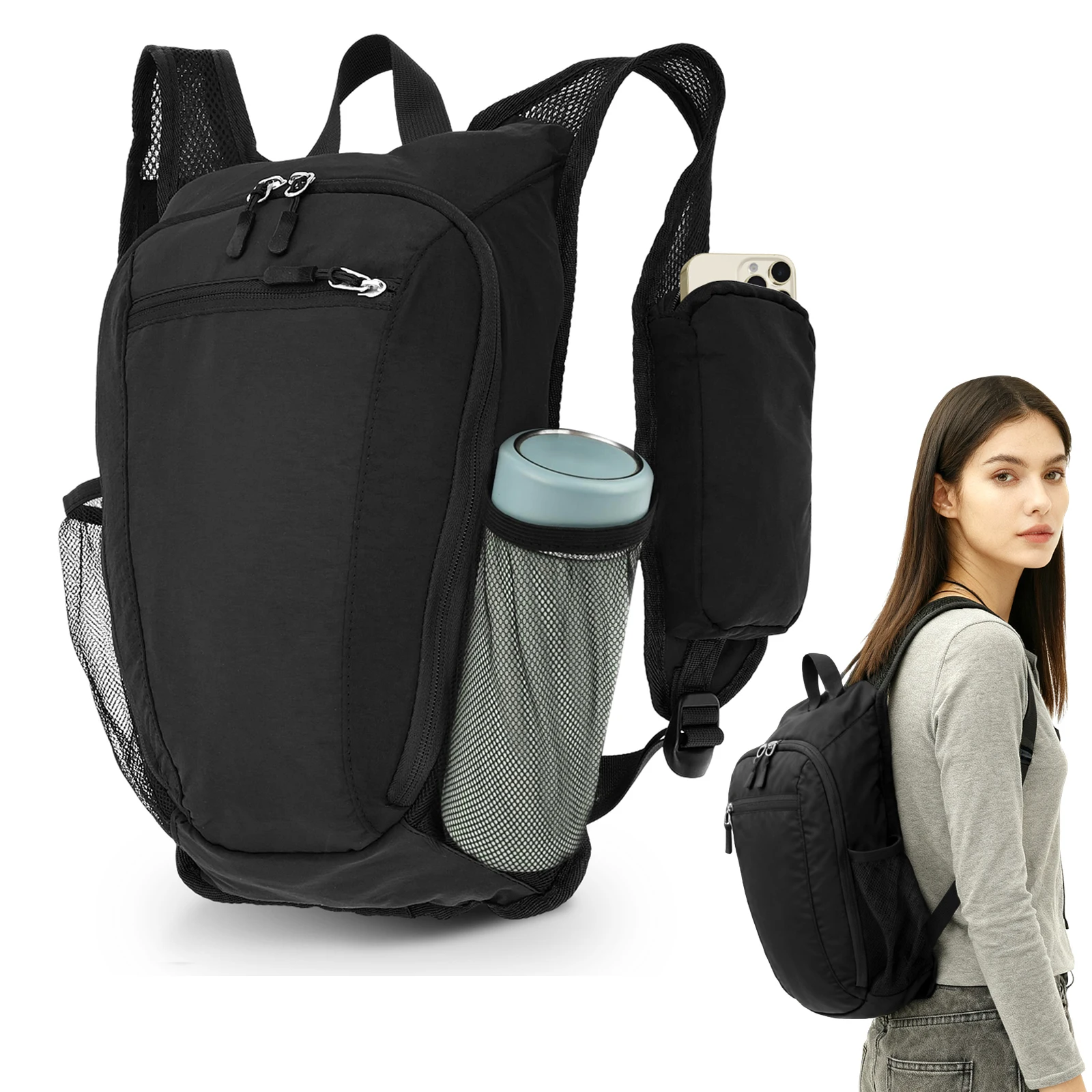 10L 소형 하이킹 배낭 여행용 듀얼 숄더 스트랩 접이 - Foldable Backpack Small 리뷰 및 가격