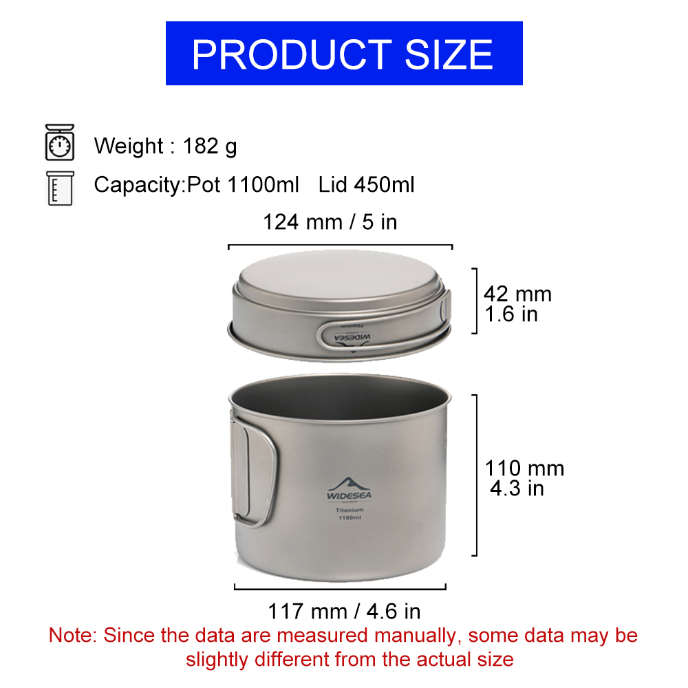 Widesea 초경량 티타늄 캠핑 냄비 1100ml 접 - Foldable Backpack Small 리뷰 및 가격