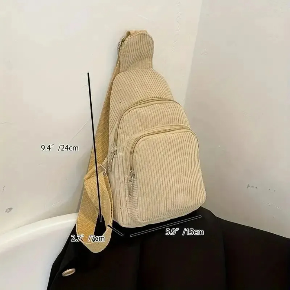 빈티지 코듀로이 크로스 바디 백 레트로 가슴 슬링 백  - Sling Backpack Shoulder 리뷰 및 가격