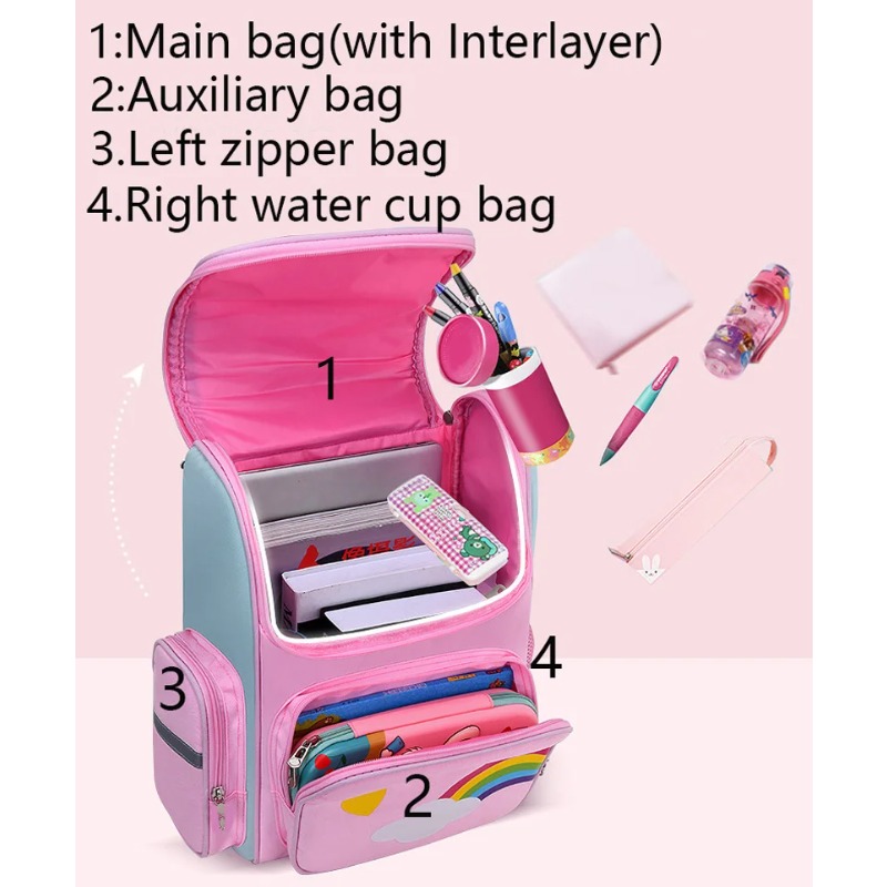 소녀를위한 어린이 배낭 유니콘 어린이 책가방 무지개 눈 - School Backpack Teen 리뷰 및 가격